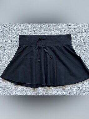 Old Navy Black Flared Drawstring Mini Skirt